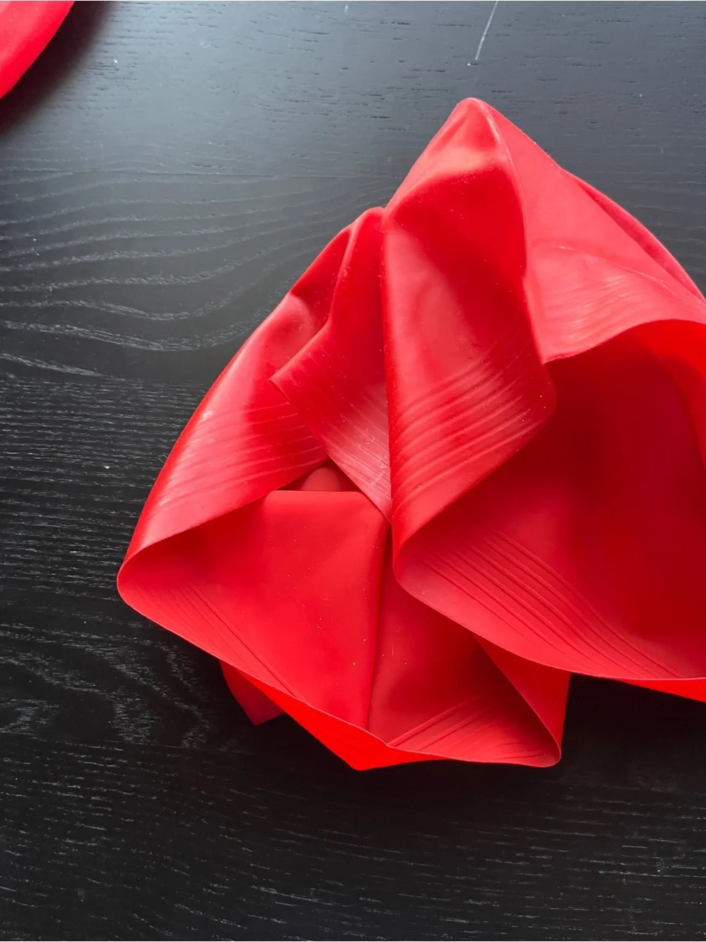 Red Latex Swimming Swim Cap Adult Size Waterproof Pool Gear x2